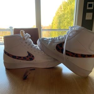 Nike Blazer Mid Leopard, Size 8.5